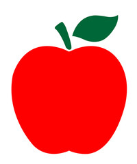 Apple clip art design on plain white transparent isolated background for card, shirt, hoodie, sweatshirt, apparel, card, tag, mug, icon, poster or badge