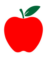 Apple clip art design on plain white transparent isolated background for card, shirt, hoodie, sweatshirt, apparel, card, tag, mug, icon, poster or badge