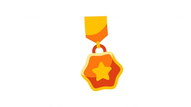 An Exquisite Gold Star Medal Awarding Achievement in Excellence and Recognition of Talent