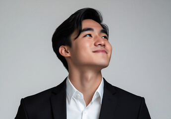 Confident young man in formal attire