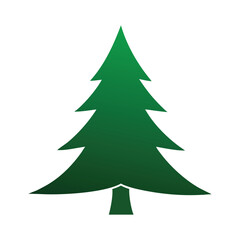 Simple Christmas Tree Logo Type Vector Design