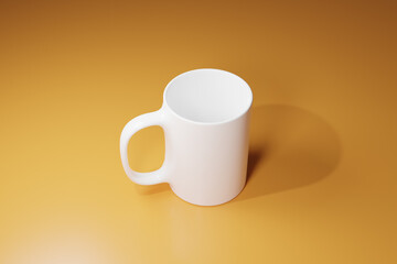 cup of coffee on white