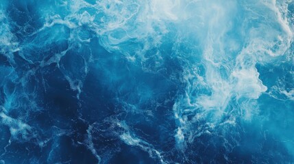 Fototapeta premium The dynamic movement of azure ocean waves during a sunny day in a tropical location