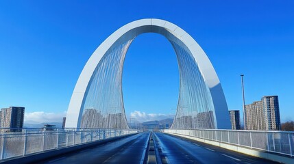 Obraz premium Glasgow Clyde Arc Bridge: Iconic Architecture in Scotland