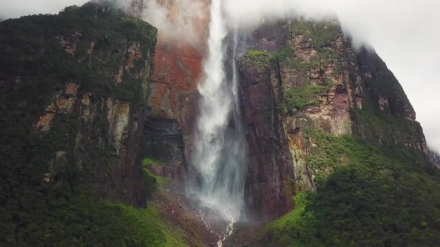 Angel Falls is the highest waterfall in the world, at 979 meters high, located in the State of Bol&iacute;var, southeastern Venezuela.
