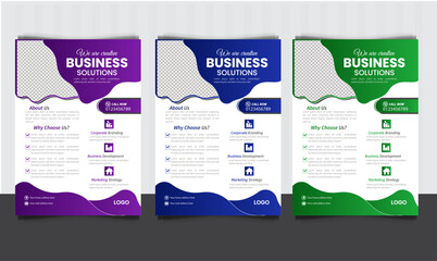 a4 size modern corporate business flyer template design
