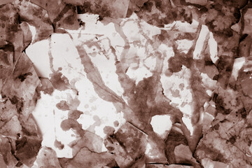 Unusual frame made of torn pieces of painted wet paper, in the artist's studio. Abstract background with creative drawing for your creative design or illustrations.