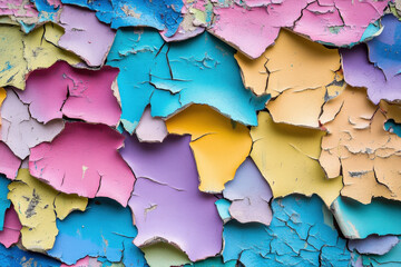 Peeling Multicolored Paint Texture