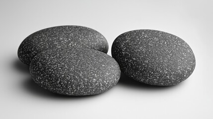 Calming black granite stones for relaxation and spa atmosphere