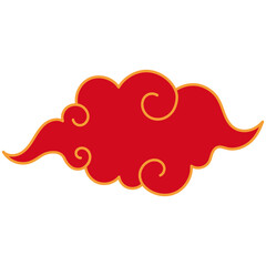Chinese Oriental Cloud. Cloud in Chinese style. Chinese clouds set.