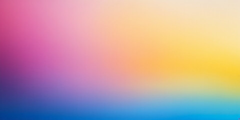 Obraz premium Abstract blurred color grainy gradient yellow blue color gradient background. Smooth transitions of iridescent colors background