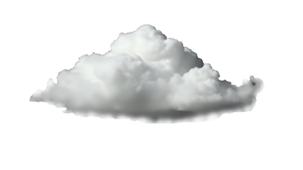 White cloud transparent image. Ai generated