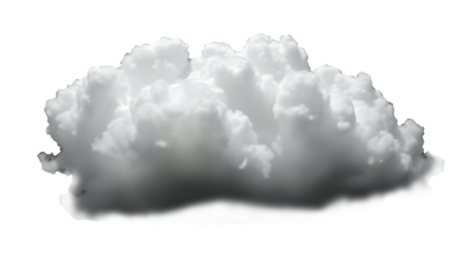 White cloud transparent image. Ai generated