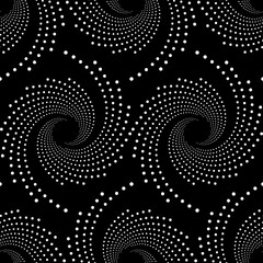 Black and white seamless pattern. Modern geometric background. Dot grid.