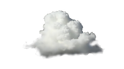 Obraz premium White cloud transparent image. Ai generated