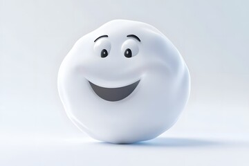 Fototapeta premium A 3D white mask, a theatrical symbol of mystery and disguise