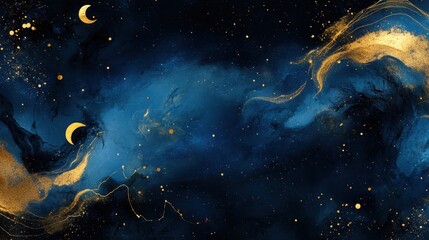 Enchanting Celestial Landscape: A Journey Through the Starry Night Sky