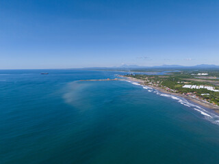 Port Sandino with cargo ship