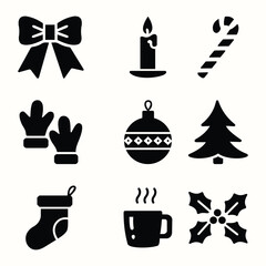 Christmas Icons set Vector art 