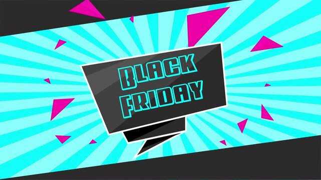 Animated Advertisement Banner Empty Template. Big sale concept vector flat attractive banner. Add your own texts Super Sale Up to 50% off. Black Friday, New Year, Holidays and festive banner template
