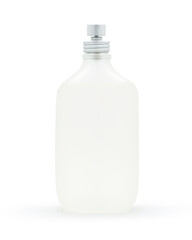 Frosted Spray Bottle Mockup with Open Nozzle Isolated on White Background