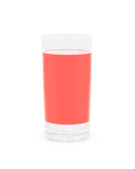 Modern Red-Accented Glass Mockup Isolated on White Background