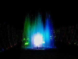 water fountain in the night