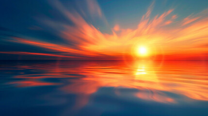 Fototapeta premium Bright sky and sundown. Abstract composition.