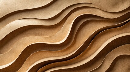 Abstract brown recycled paper background. Old Kraft paper texture box craft stripes pattern. top view.