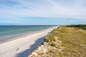 Aussichtsplattform Hohe Düne Blick entlag der Küste in Richtung Osten Hiddensee Rügen