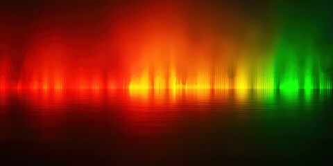 Colorful rainbow with green, red, and yellow colors