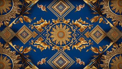 Obraz premium Thai Floral Elegance Pattern