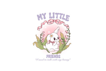 My little friend, Sweet Bunny PNG Sublimation Design