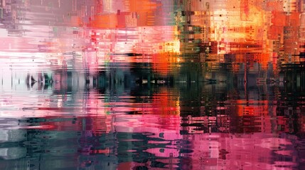 Obraz premium Abstract colorful digital art painting.