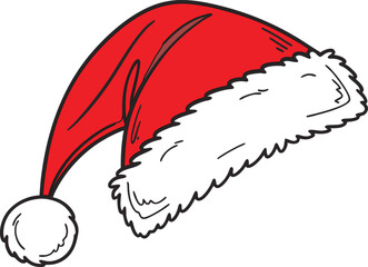 santa hat isolated on white 