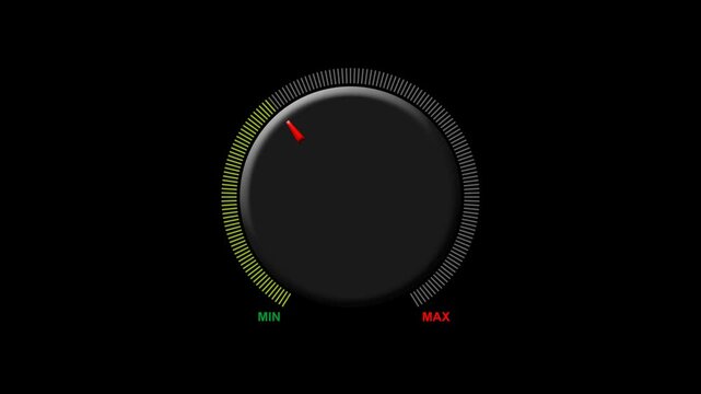 animated round switch button with minimum and maximum scale. animation footage video isolated on alpha channel(transparent) background.