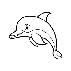 certain species of dolphin head silhouette. 