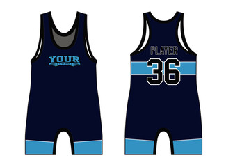 Wrestling singlets designed with an elegant edgy and wild look. Sports gear template mockup perfect fit for all sports. The designs that go on casual wear, shirts, fashion apparel, and all kind 