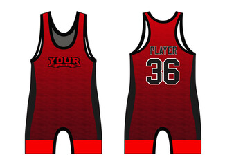 Wrestling singlets designed with an elegant edgy and wild look. Sports gear template mockup perfect fit for all sports. The designs that go on casual wear, shirts, fashion apparel, and all kind 