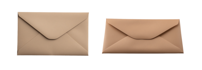 Minimalist envelopes for creative use. transparent background