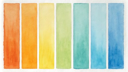 Fototapeta premium Abstract Watercolor Gradient Color Swatches, Watercolor , Gradient