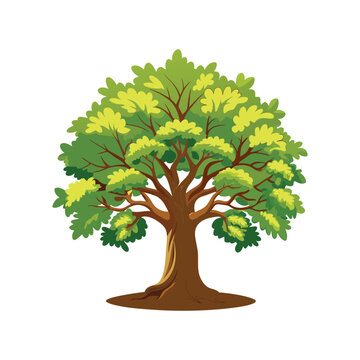 recommend clip art: Realistic oak tree vector shilhouette on whiteRealistic oak tree vector shilhouette on white