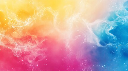 Dynamic abstract gradient background featuring vibrant hues of yellow, pink, and blue creating a fluid, colorful atmosphere