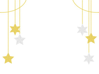 フラットクリスマススターオーナメントフレームF：金