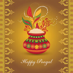 Happy Pongal, Festive of Harvest Illustration