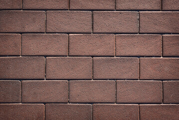 Top view brown paving slabs.