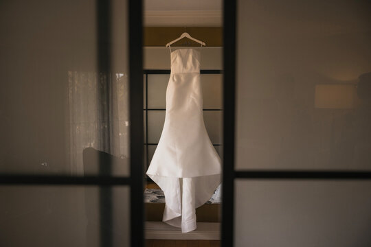 Wedding Dress on Hanger