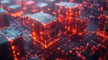 Vast Interconnected Distribution Hub with Futuristic Digital Connectivity