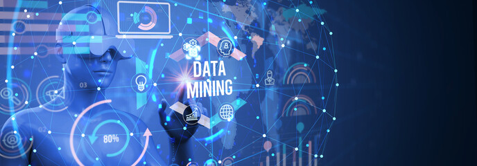 Data mining concept. Business, modern technology, internet and networking concept. 3d illustration