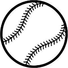 baseball ball lineart